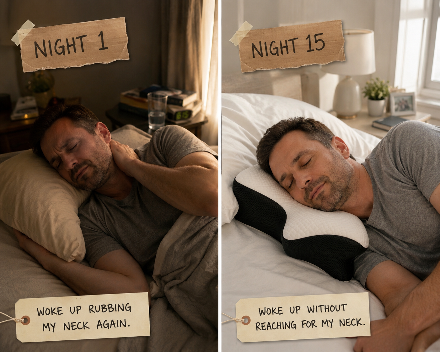 Lunara Contour Pillow - Wake Up Without Pain